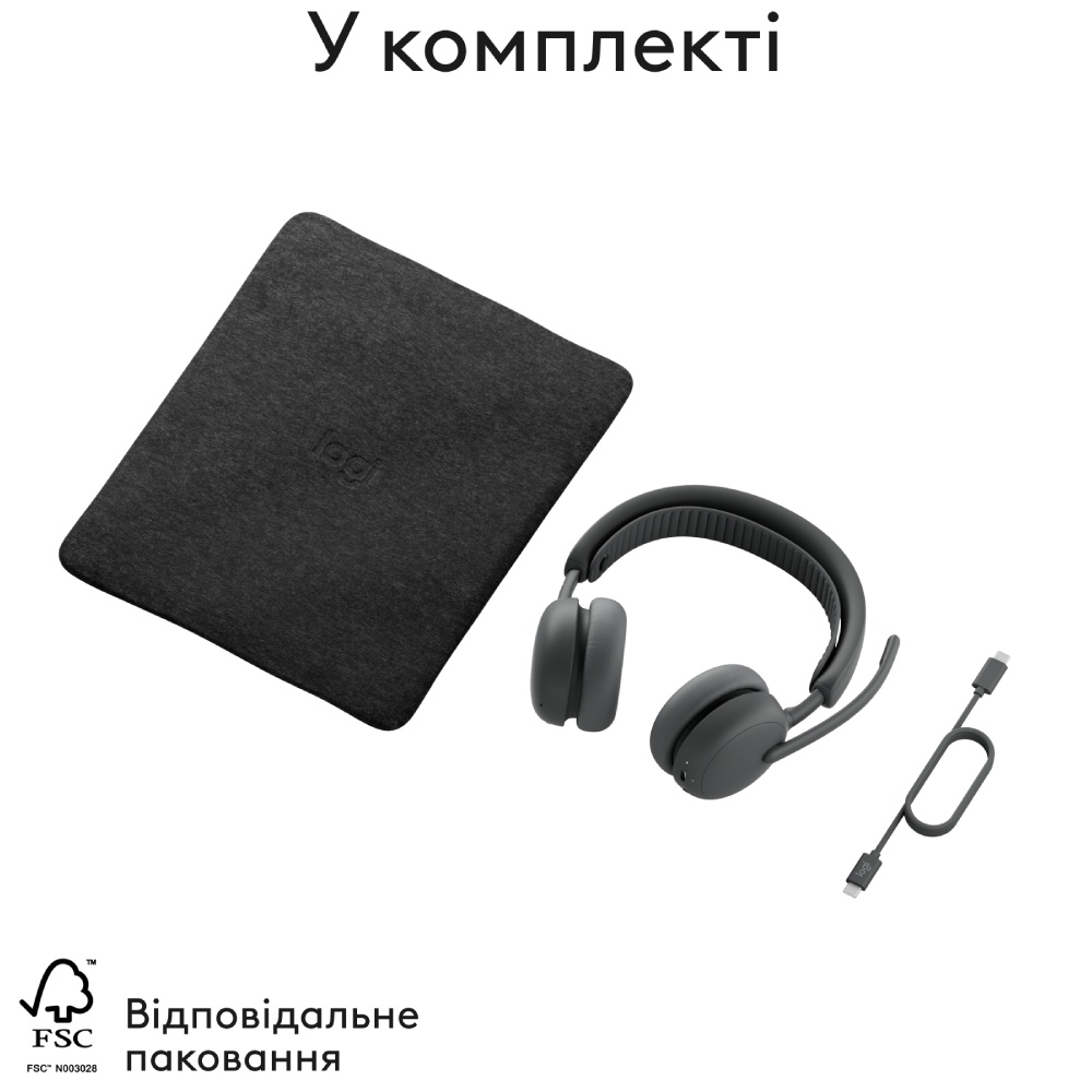 Огляд Гарнітура LOGITECH ZONE Wireless 2 ES Headset BT Graphite (981-001503)