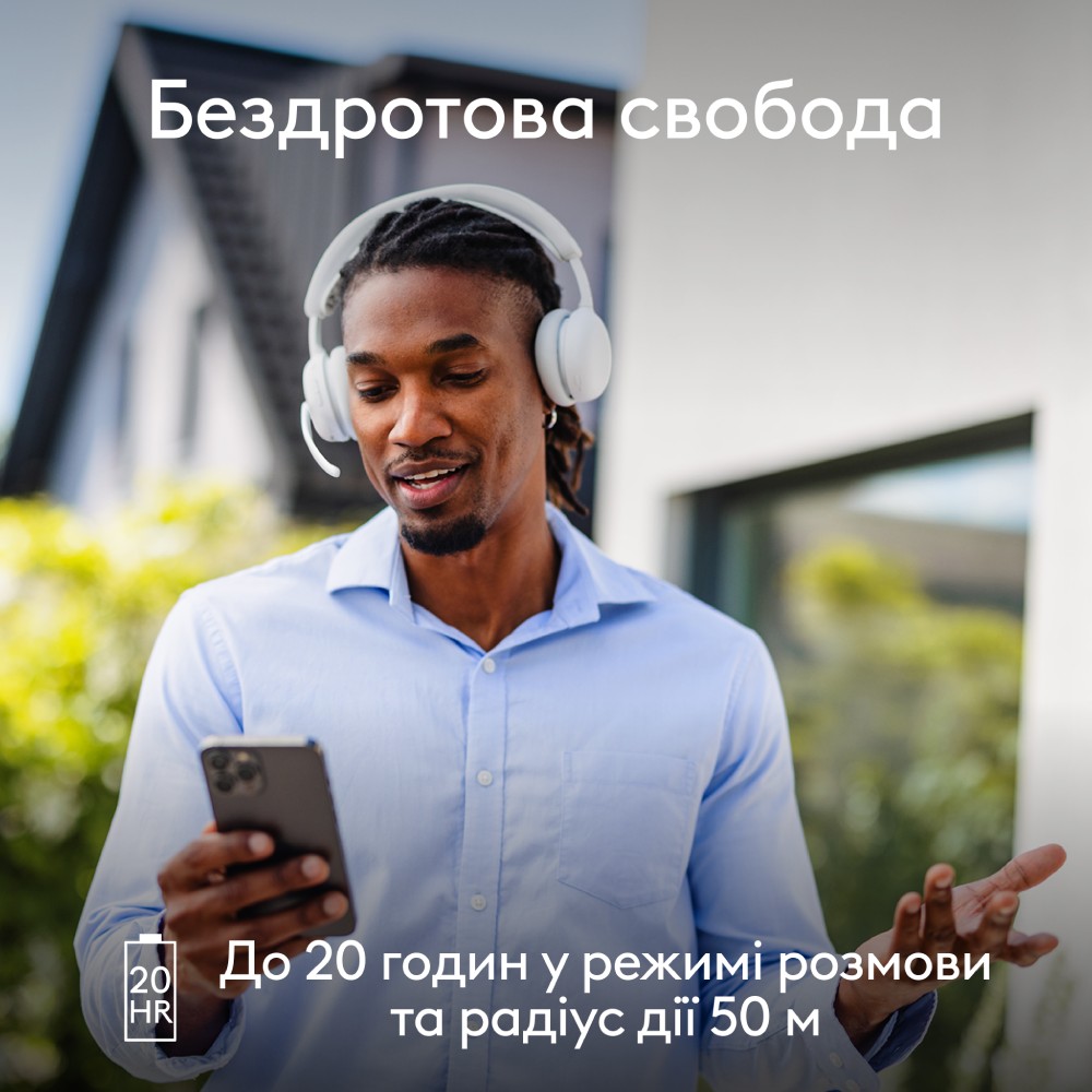 Зображення Гарнітура LOGITECH ZONE Wireless 2 ES Headset BT White (981-001508)