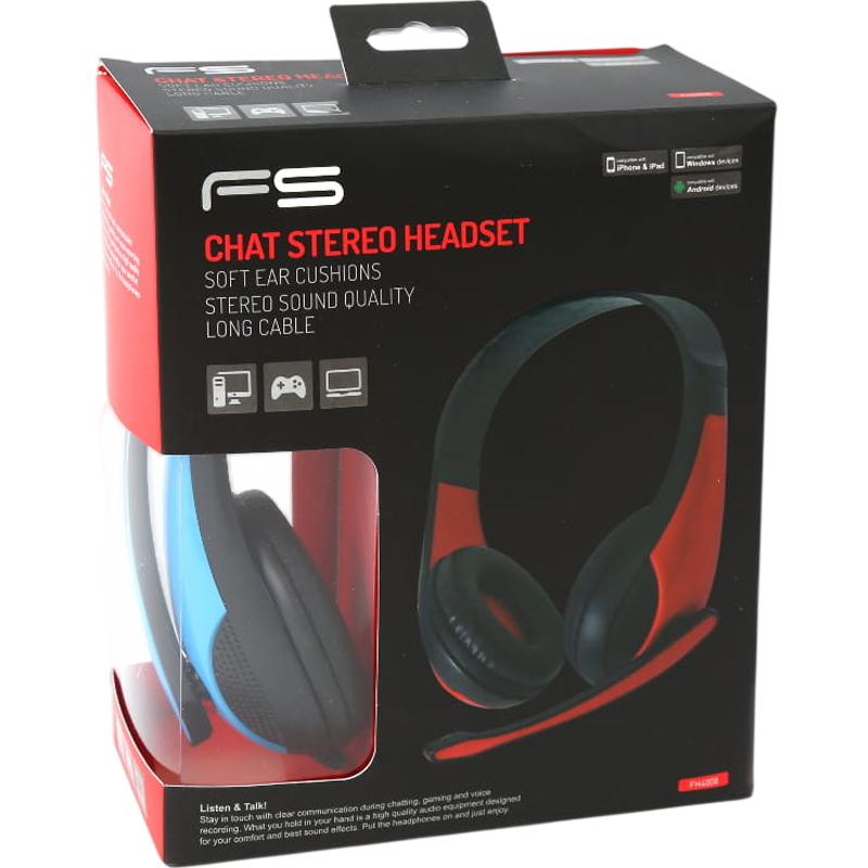 Внешний вид Гарнитура FREESTYLE HI-FI Stereo Headset + Mic + Adapter 2-1 Blue (FH4008)