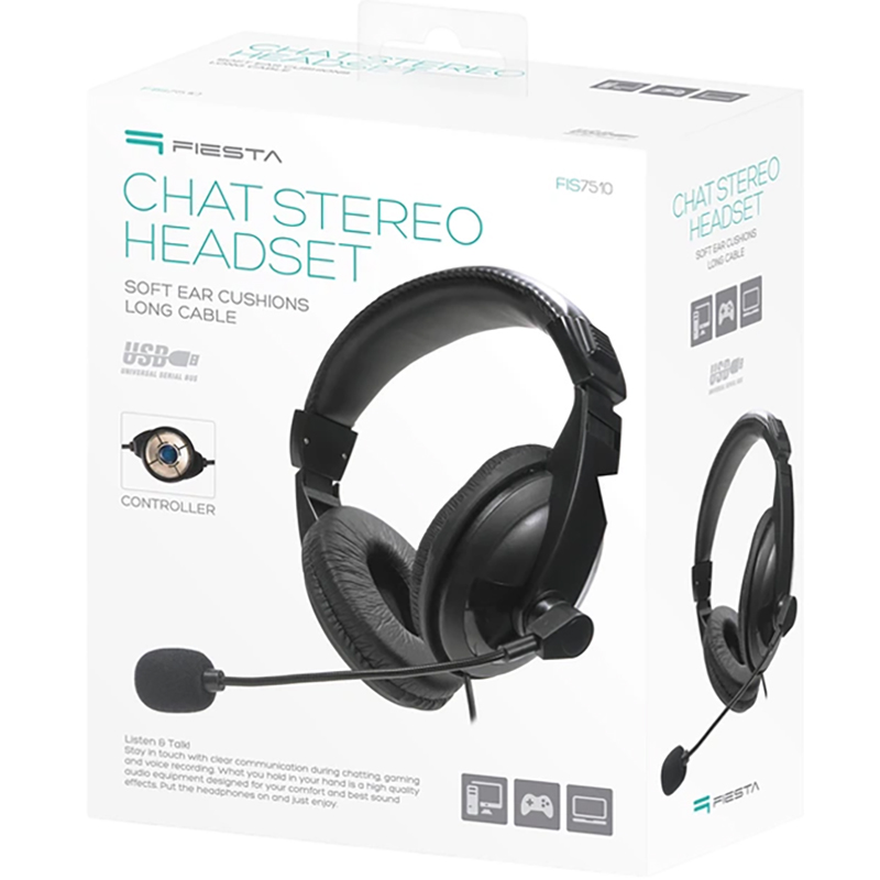 Внешний вид Гарнитура FIESTA Headset Mic USB (FIS7510 )