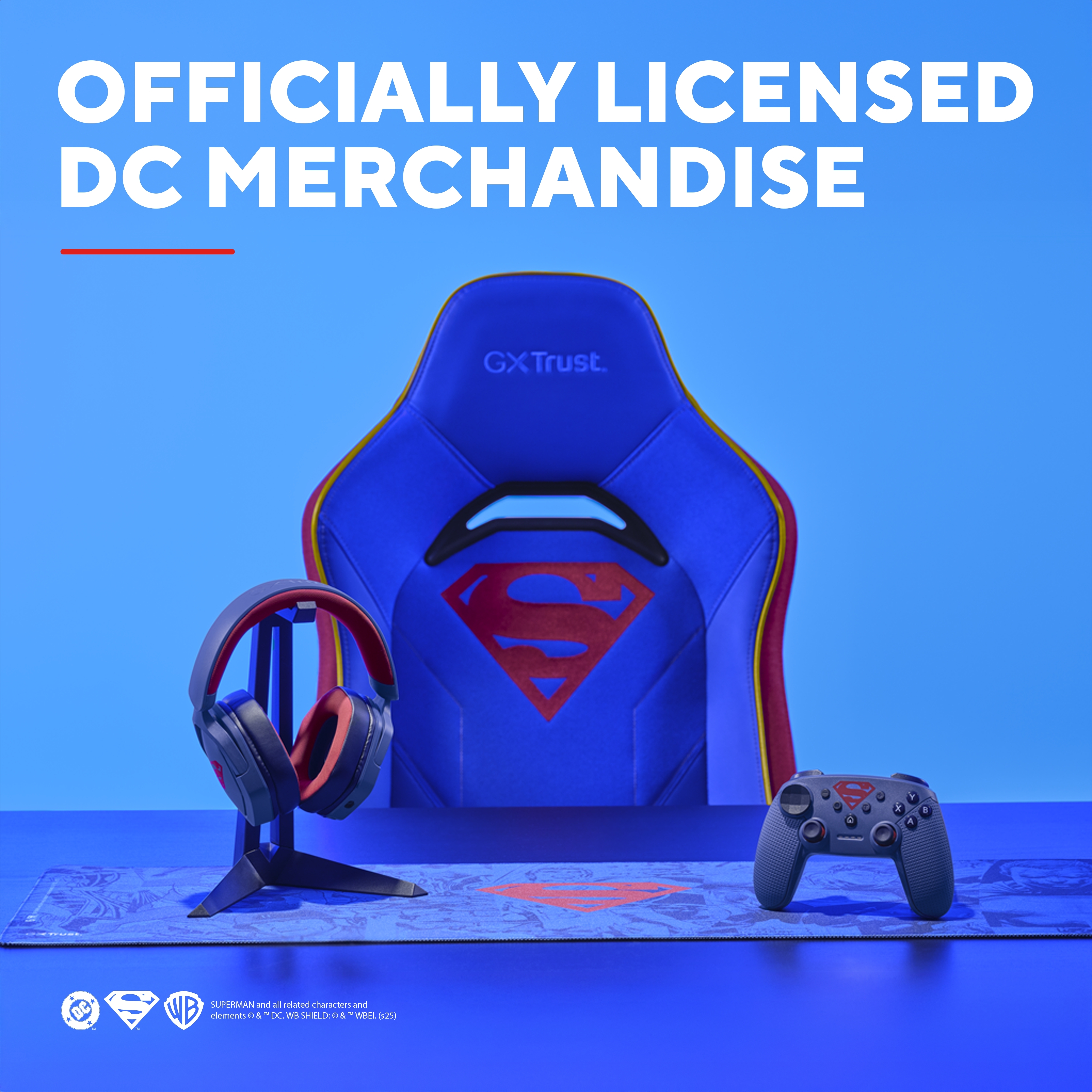 Изображение Гарнитура TRUST GXT492SM Carus Superman Edition Blue (25739_TRUST)