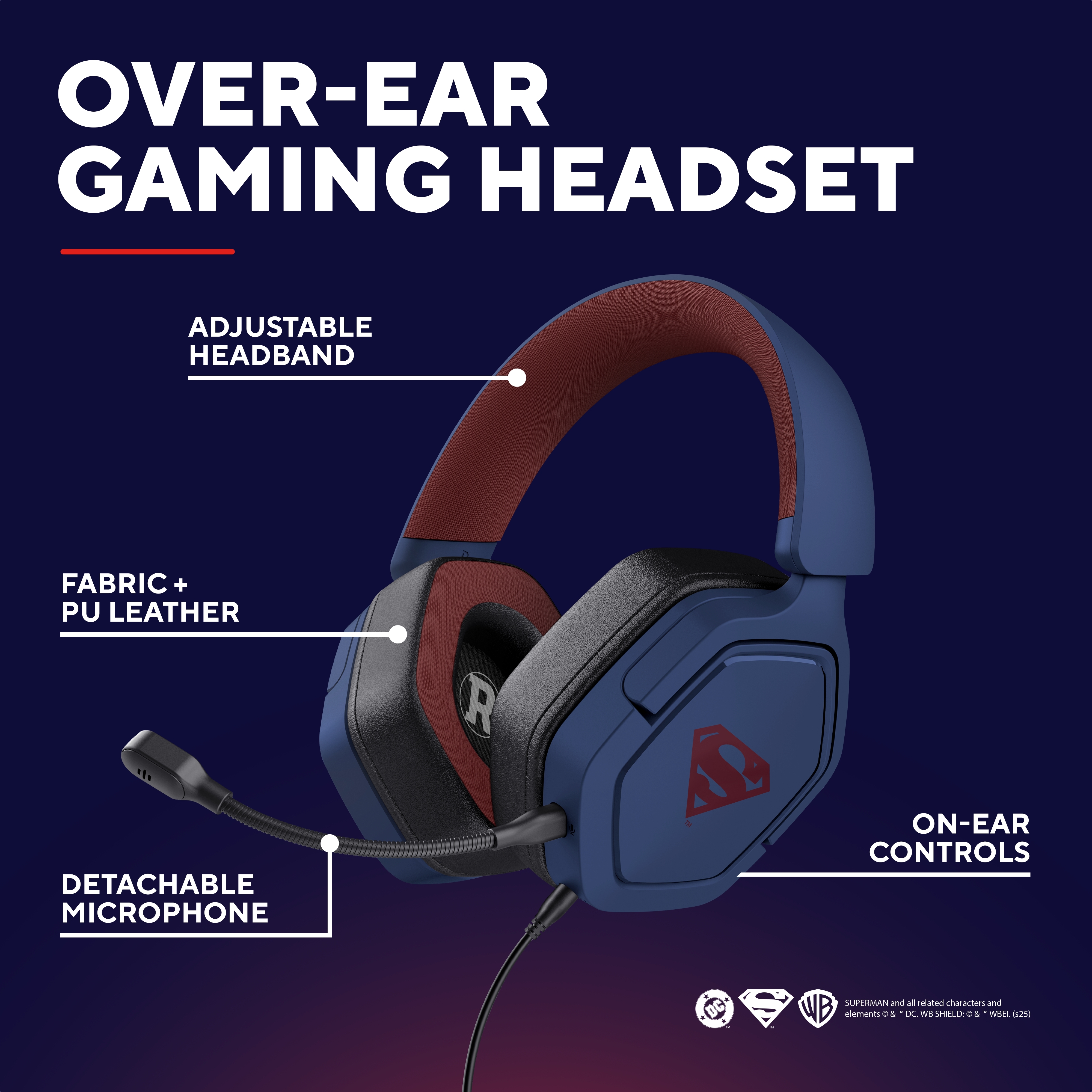 Обзор Гарнитура TRUST GXT492SM Carus Superman Edition Blue (25739_TRUST)