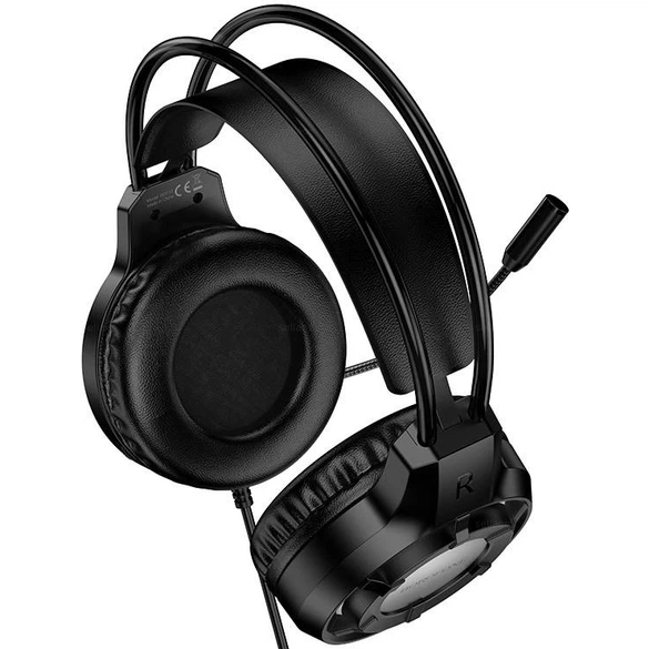 Гарнітура BOROFONE BO112 Wave gaming Black (6941991124648) Кріплення дуга (над головою)