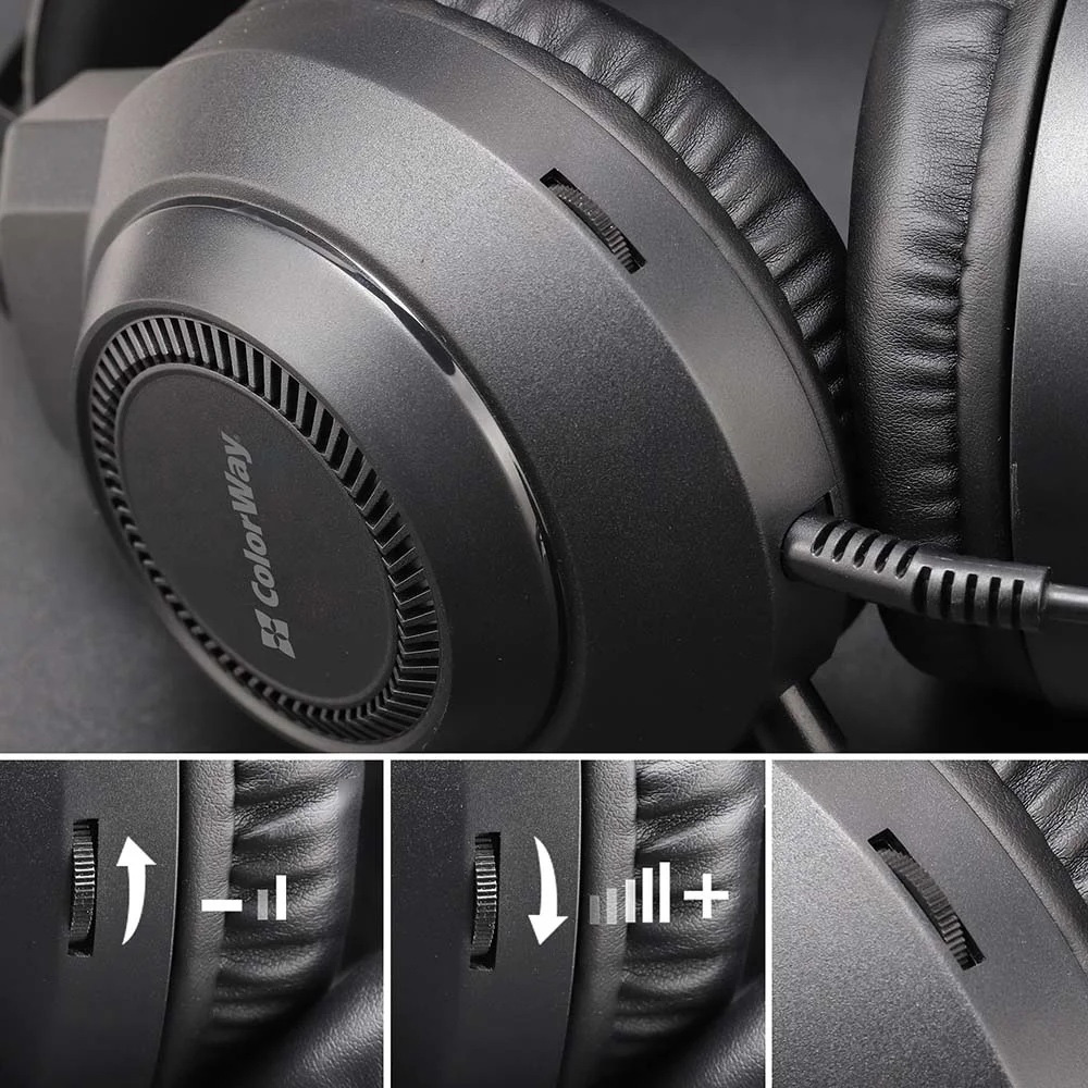 Гарнитура COLORWAY BlazeCore RGB Black (CW-HPG03BK) Крепление дуга (над головой)