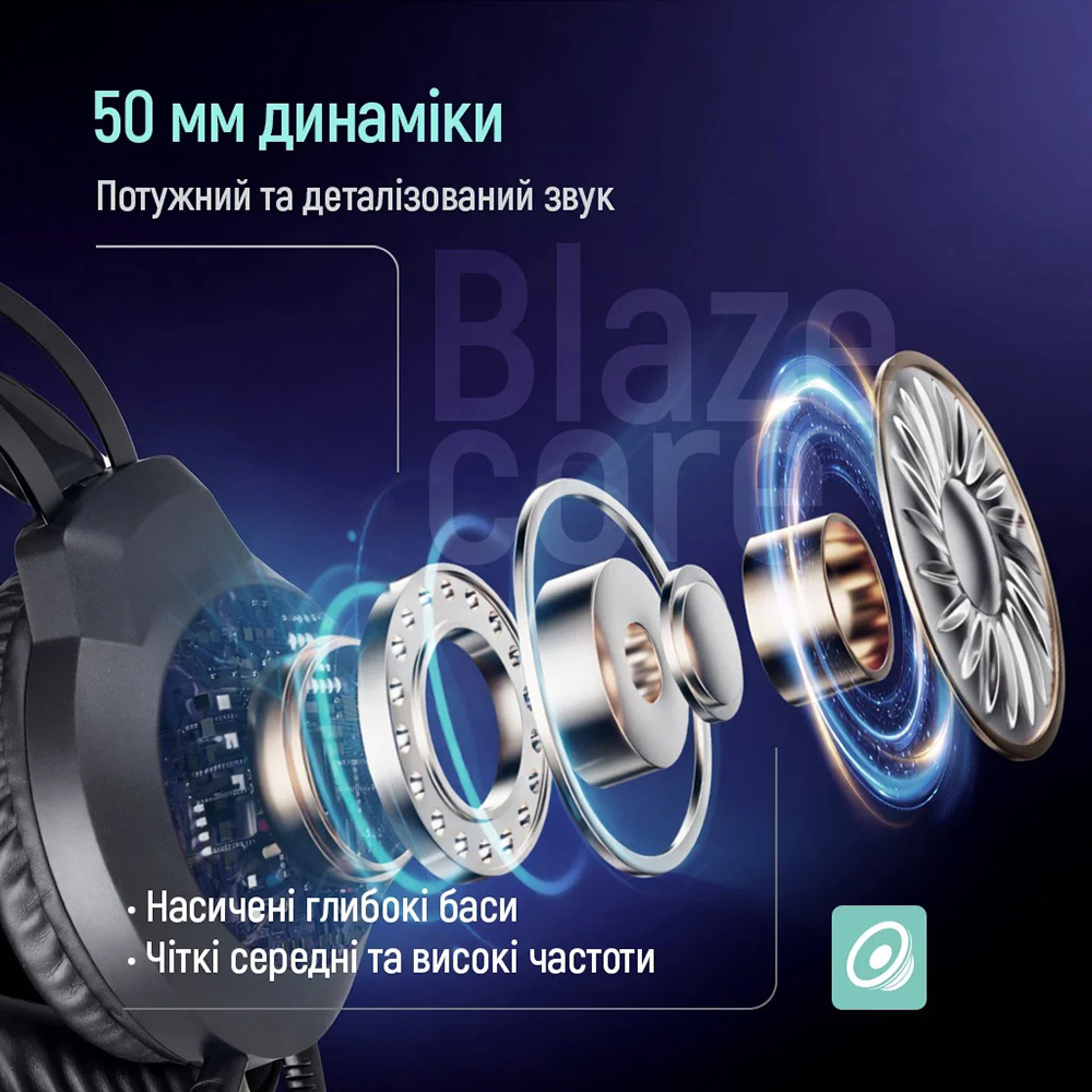 Внешний вид Гарнитура COLORWAY BlazeCore RGB Black (CW-HPG03BK)