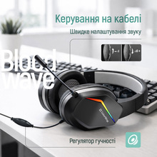 Гарнитура COLORWAY Bloodwave LED Black (CW-HPG01BK)