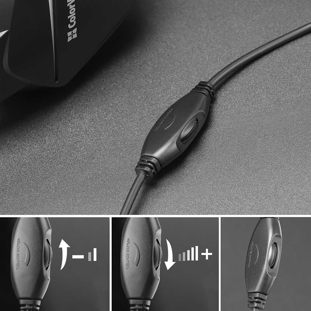 Гарнитура COLORWAY Bloodwave LED Black (CW-HPG01BK) Крепление дуга (над головой)