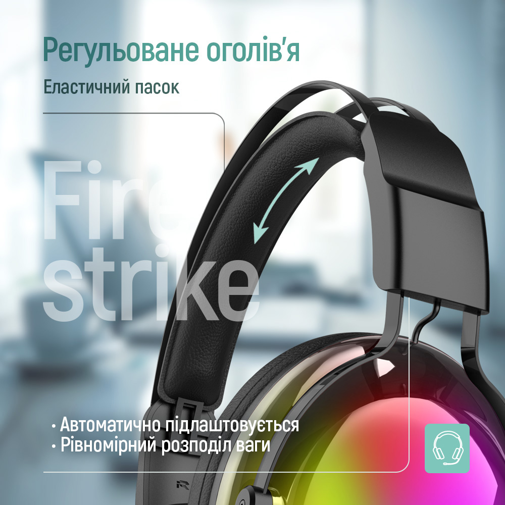 Фото Гарнитура COLORWAY Firestrike RGB Black (CW-HPG04BK)