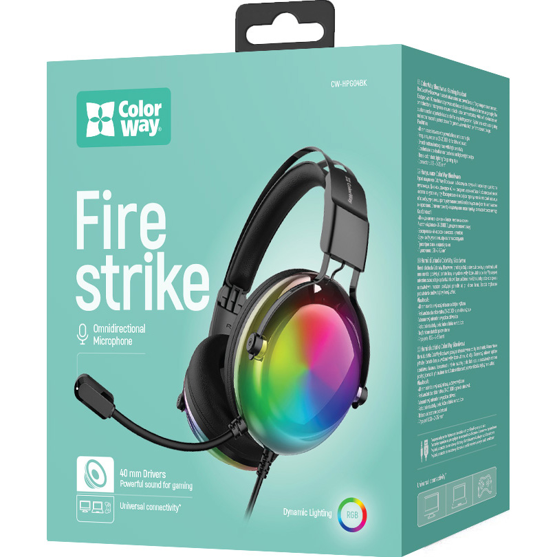 Фото 14 Гарнитура COLORWAY Firestrike RGB Black (CW-HPG04BK)