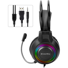 Гарнитура COLORWAY GlowCore RGB Black (CW-HPG02BK)