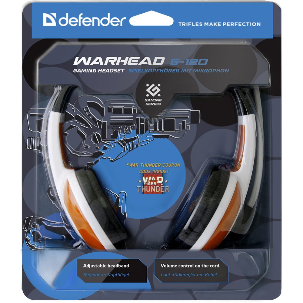 Зовнішній вигляд Гарнітура Defender Warhead G-120 Red/White (64098)