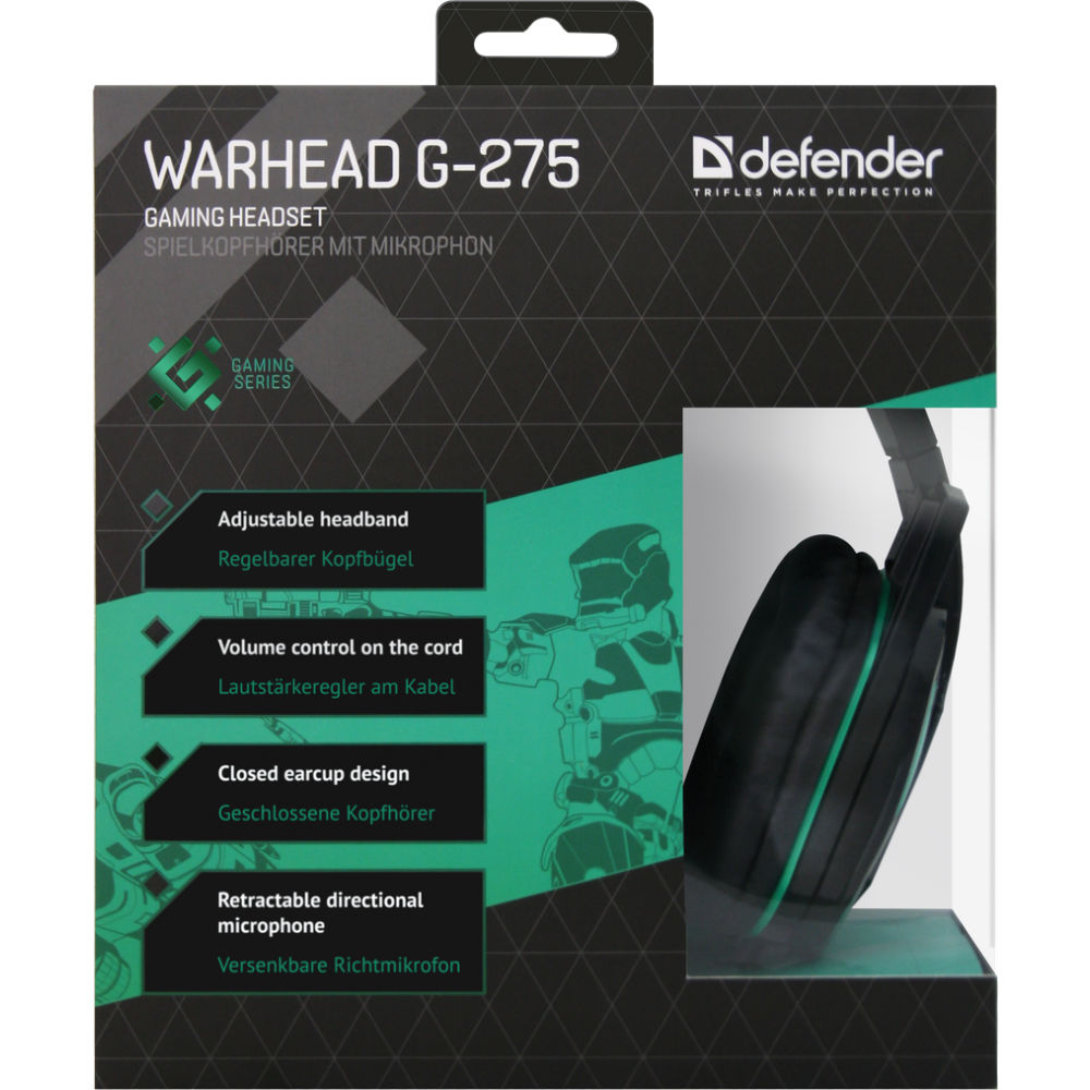 Зовнішній вигляд Гарнітура DEFENDER Warhead G-275 (64122)