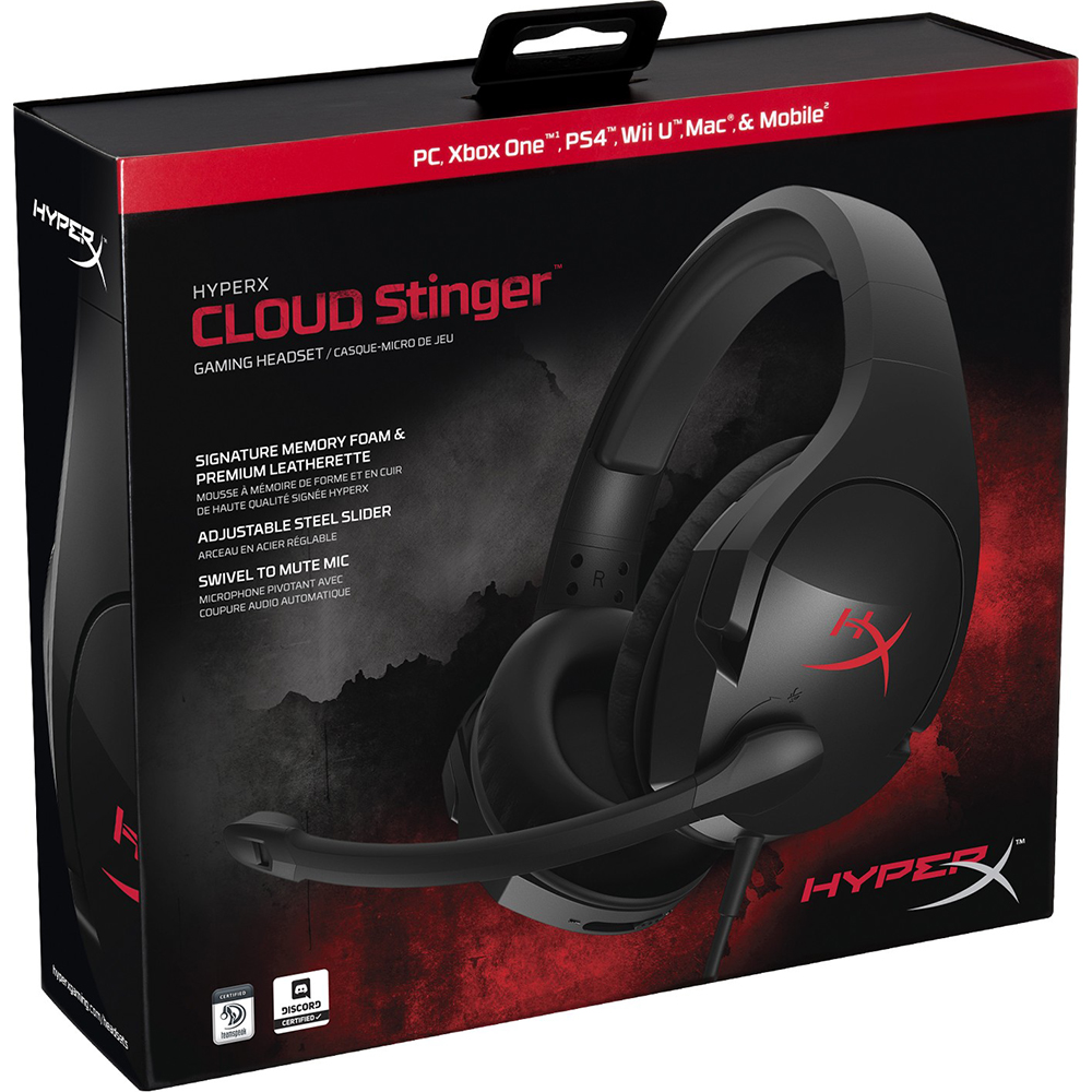 Фото Гарнітура HyperX Cloud Stinger Gaming Headset Black (HX-HSCS-BK/EE)