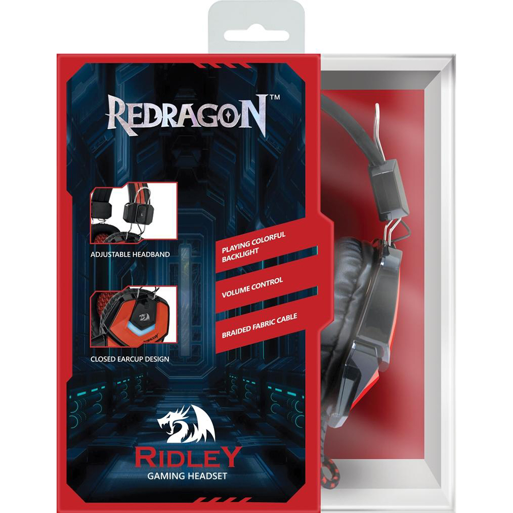 Ігрова гарнітура DEFENDER Redragon Ridley 2.2 m (64204) Діаметр мембрани 40