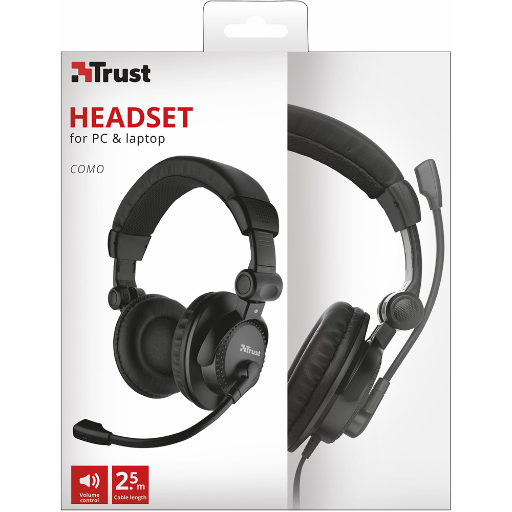 Фото Гарнітура TRUST Como Headset for PC and laptop (21658)