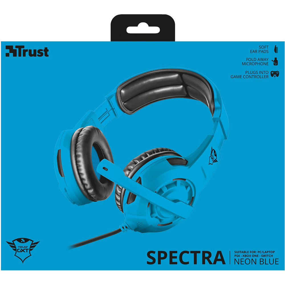 Гарнітура TRUST GXT 310-SB Spectra Gaming Headset blue (22398) Кріплення дуга (над головою)