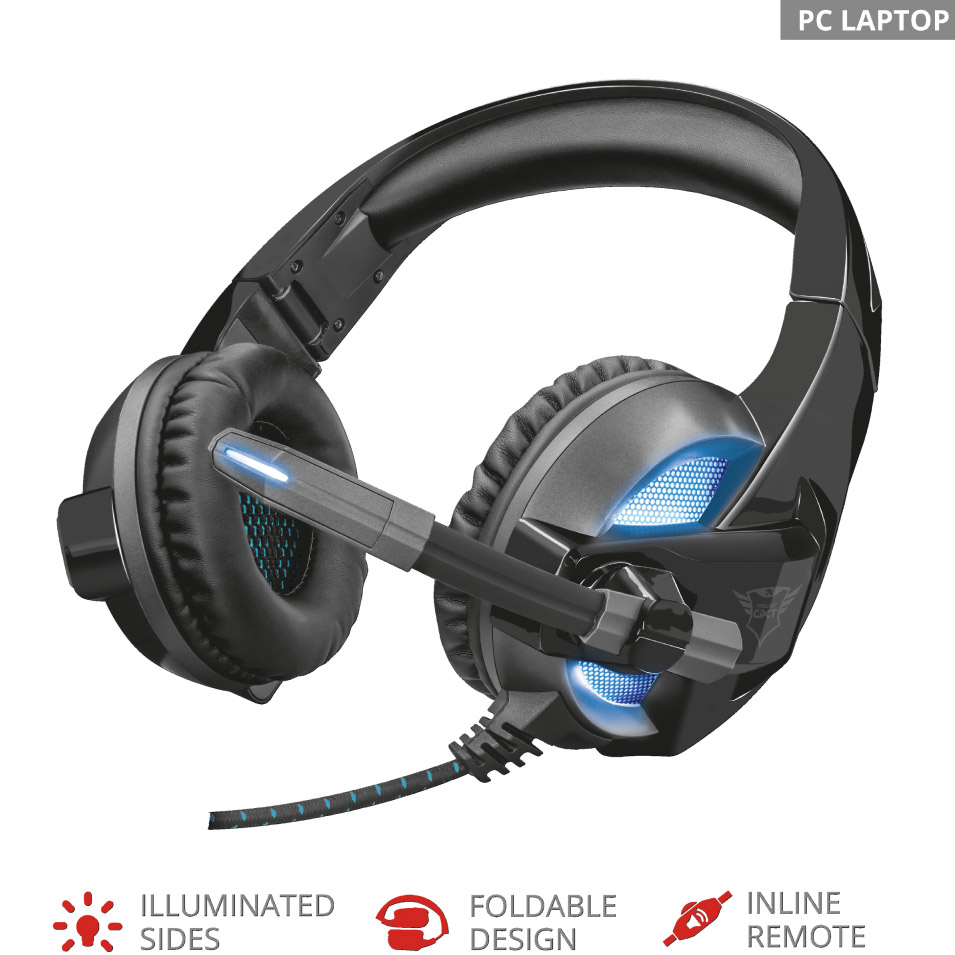 Покупка Гарнітура TRUST GXT 410 Rune Illuminated PC Headset (22896)