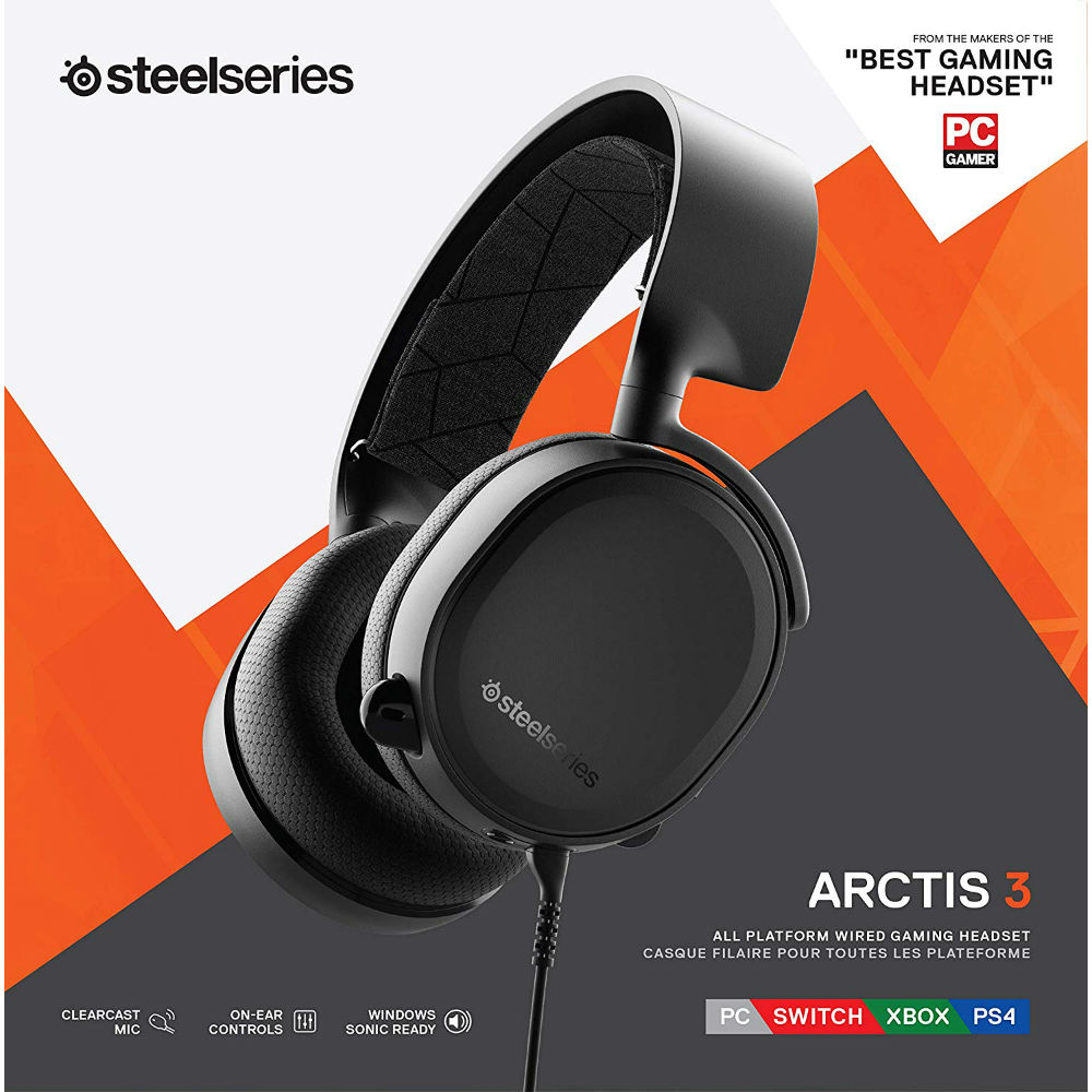 Зовнішній вигляд Гарнітура STEELSERIES Arctis 3, 2019 Edition (61503)