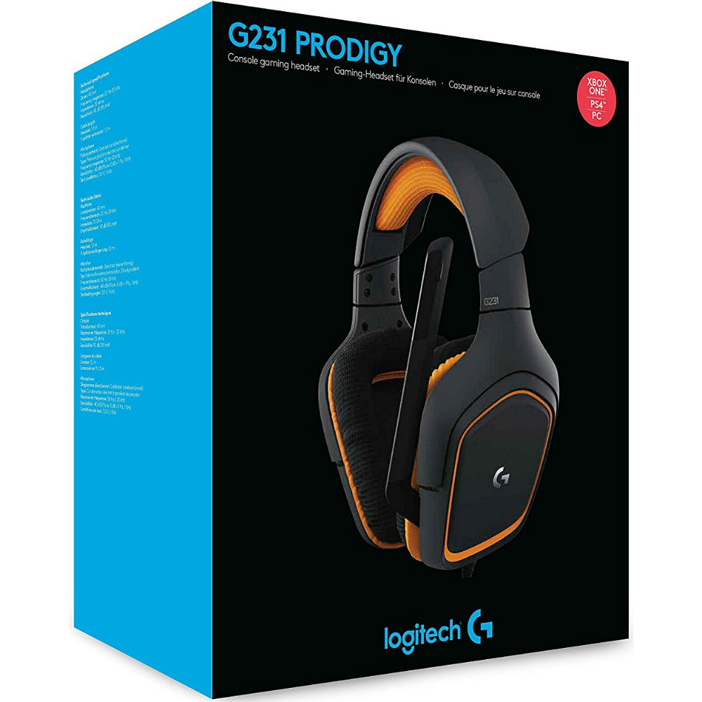 Гарнітура LOGITECH G231 (981-000627) Конструкція повнорозмірні (повний обхват вуха)