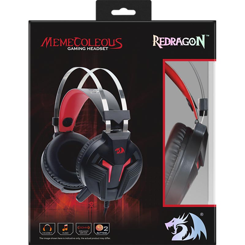 Гарнитура Redragon Memecoleous Black-Red (75096) Конструкция накладные (накладываются на ухо)