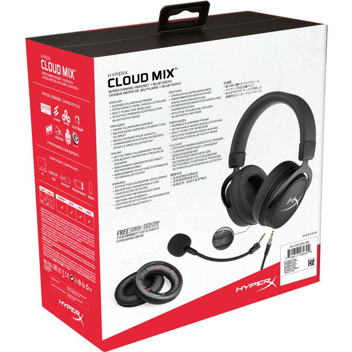 Фото Гарнітура HyperX Cloud MIX Gaming Headset + Bluetooth Black (HX-HSCAM-GM)