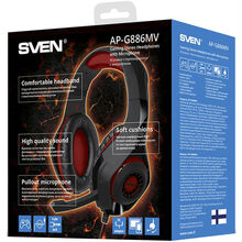 Гарнітура SVEN AP-G886MV black-red (00-00035081)