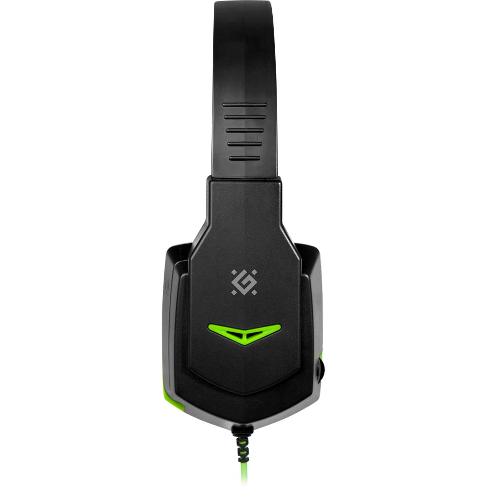 Гарнітура DEFENDER Warhead G-320 Black/Green (64032) Кріплення дуга (над головою)