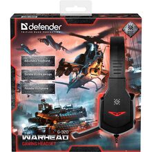 Гарнитура DEFENDER Warhead G-320 Black/Red (64033)