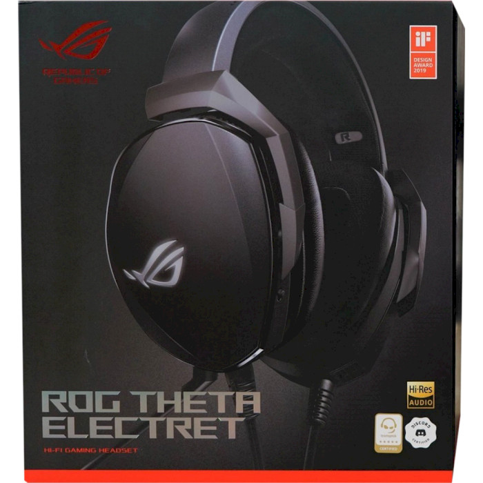 Гарнітура ASUS ROG Theta Electret Black (90YH02GE-B1UA00) Кріплення дуга (над головою)