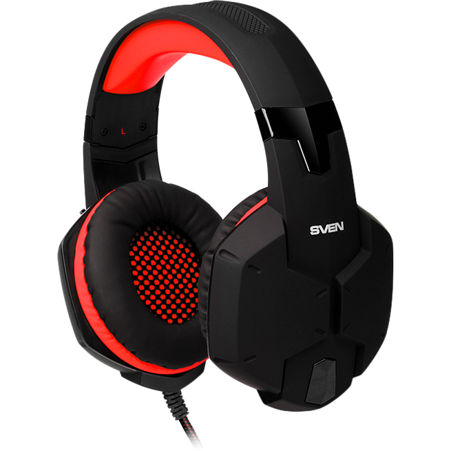Гарнітура SVEN AP-G988MV Black/Red (850196) Конструкція повнорозмірні (повний обхват вуха)
