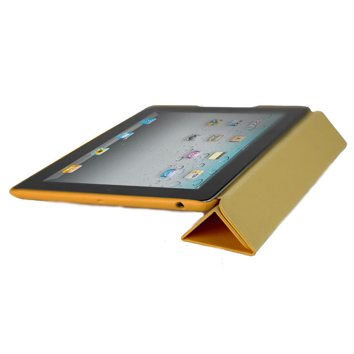 Чехол JISONCASE Executive Smart Case for iPad 2/iPad 3/iPad 4 Yellow(JS-IPD-06H80) Материал натуральная кожа