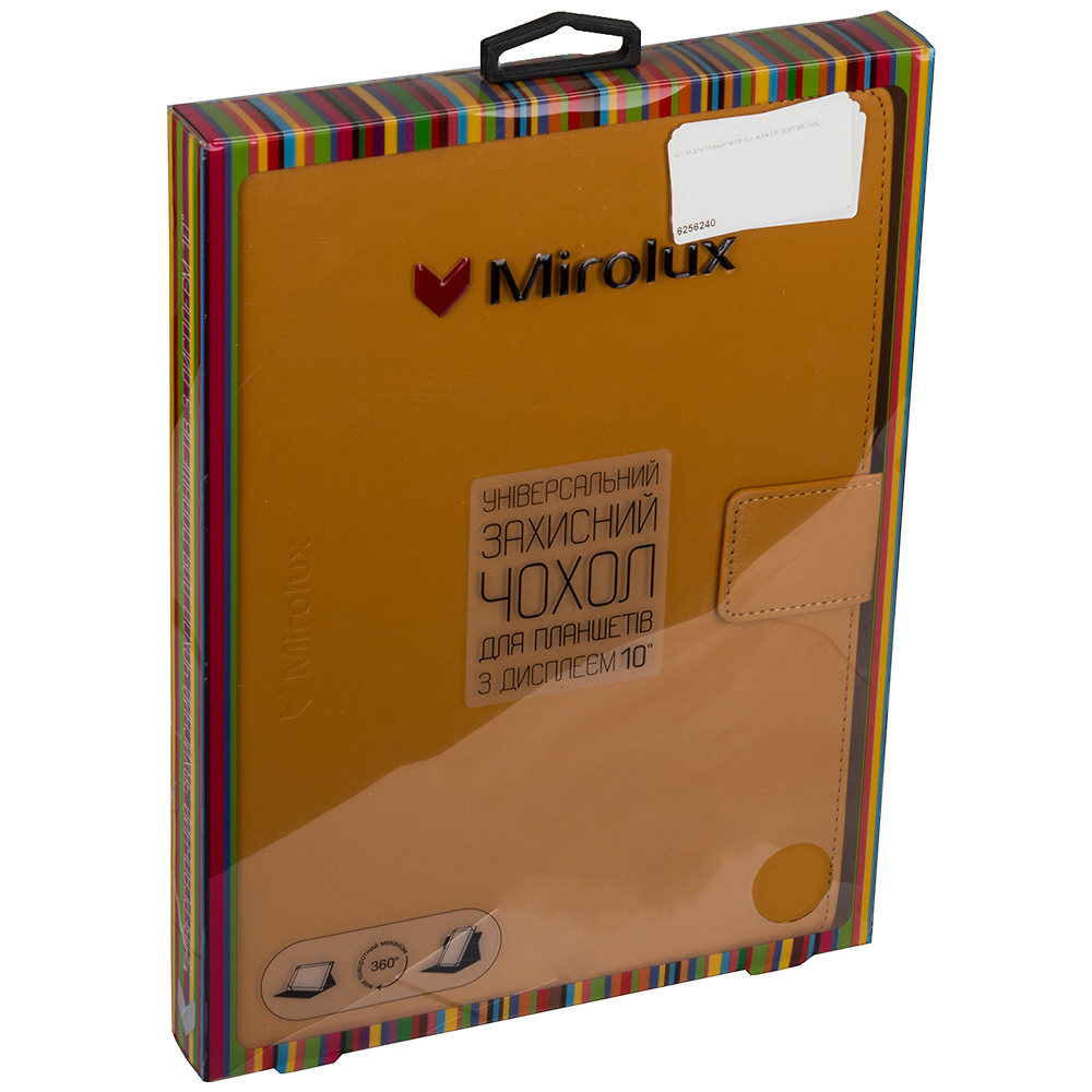 Чохол MIROLUX ALFA10R SOFT BROWN Діагональ 10