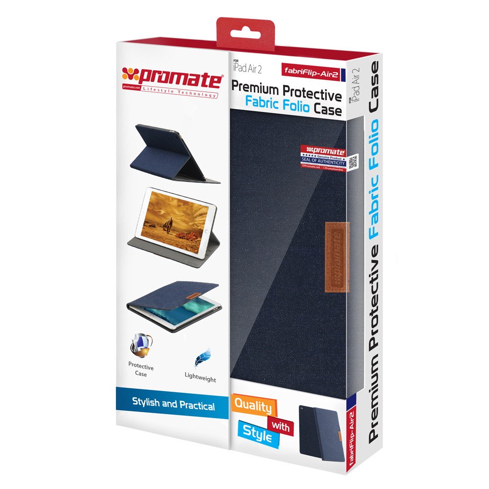 В Україні Чохол PROMATE FabriFlip-Air2 для Apple iPad Air 2 Blue (fabriflipair2.blue)