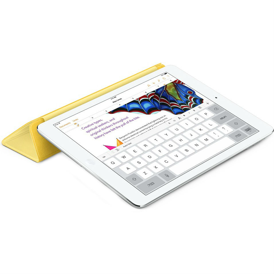 Чехол APPLE iPad Air Smart Cover - Yellow (MF057ZM/A) Особенности трансформируется в подставку