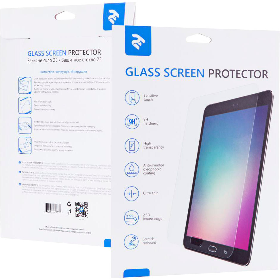 

Защитное стекло 2E для Apple iPad 10.2 (2E-IP-IPD-10.2-LT2.5D-CL), стекло для Apple iPad 10.2 (2020), 2.5D, Clear