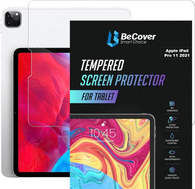 Защитное стекло BECOVER Apple iPad Pro 11 2021 Clear (706056) Материал стекло