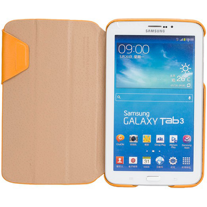 Чехол-книжка JISONCASE Premium Leatherette Smart Case для Samsung Galaxy Tab 3 7" Orange (JS-S21-03H80) Особенности трансформируется в подставку