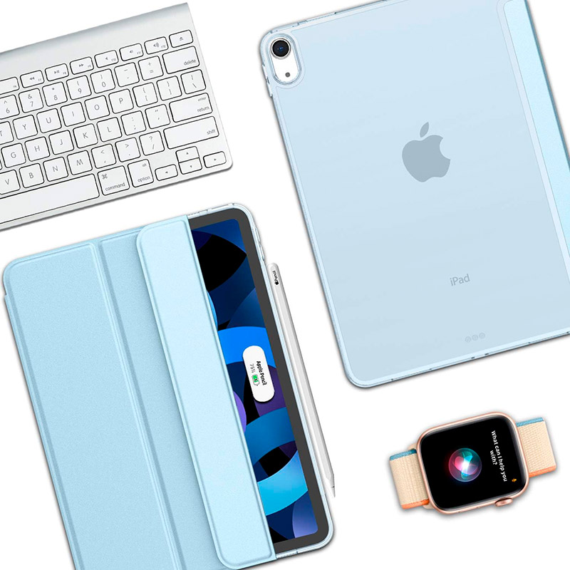 Замовити Чохол BECOVER Tri Fold Hard для Apple iPad Air 5 (2022) 10.9" Light Blue (709663)
