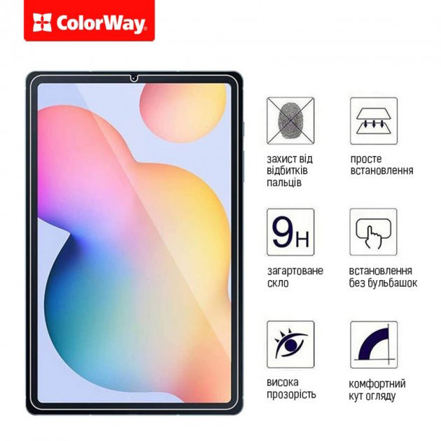Зовнішній вигляд Захисне скло ColorWay 9H для Blackview Tab 13 (CW-GTBT13)