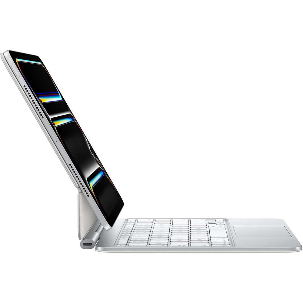 Чехол-клавиатура APPLE Magic Keyboard for iPad Pro 11-inch (M4) Ukrainian White (MWR03UA/A) Материал пластик