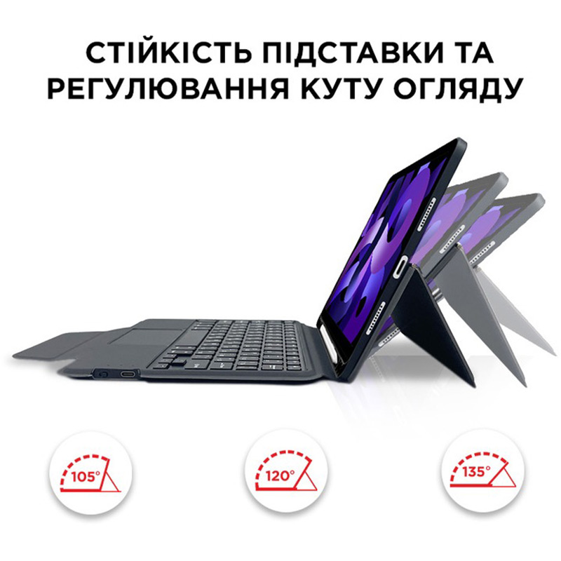 В Україні Чохол AIRON Premium для Apple iPad Air (4th-5th gen) 10.9" Dark Grey (4822352781094)