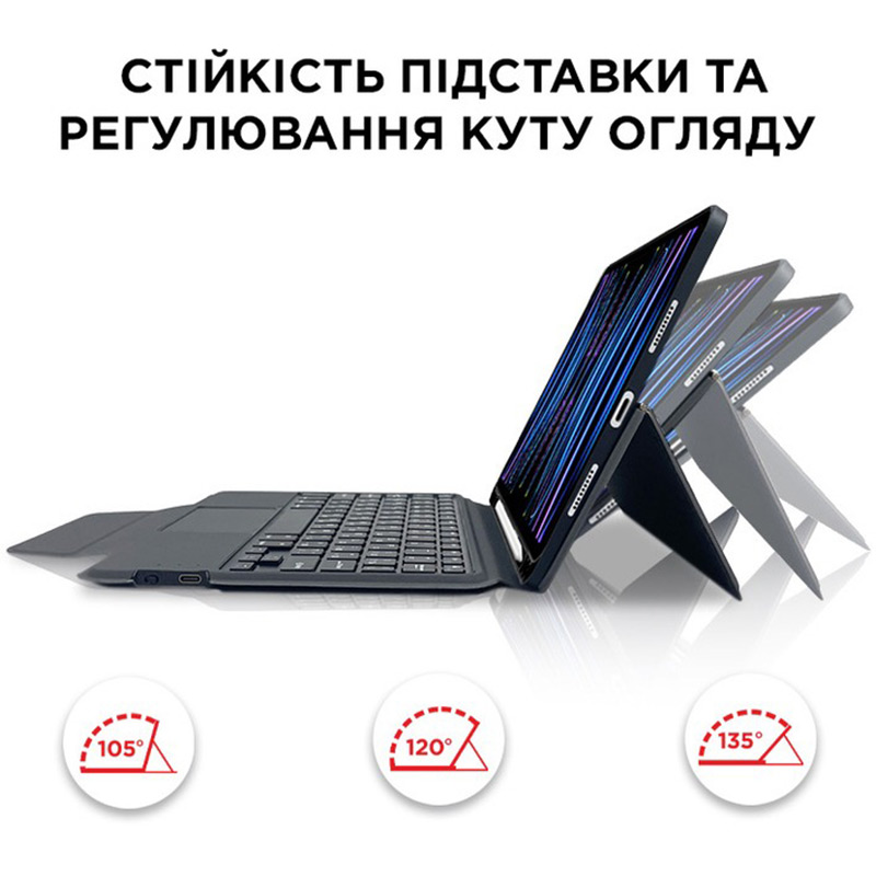 В Україні Чохол AIRON Premium для Apple iPad Pro 11 2018/2020/2021 Dark Grey (4822352781096)