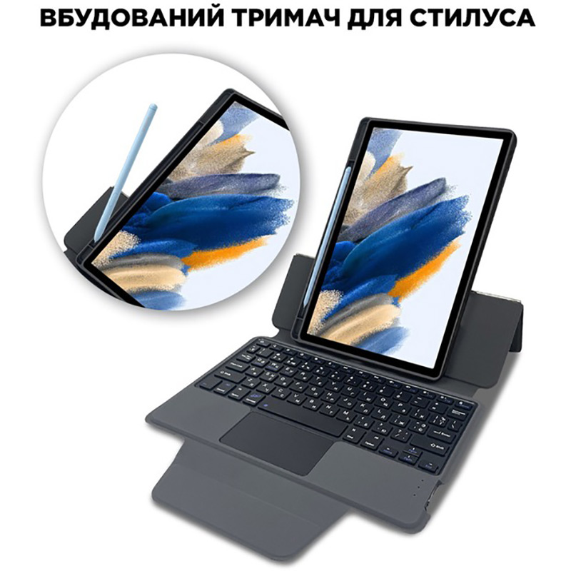 Фото 16 Чохол AIRON Premium для Samsung Galaxy Tab A8 10.5 X200 (2022) Dark Grey (4822352781097)