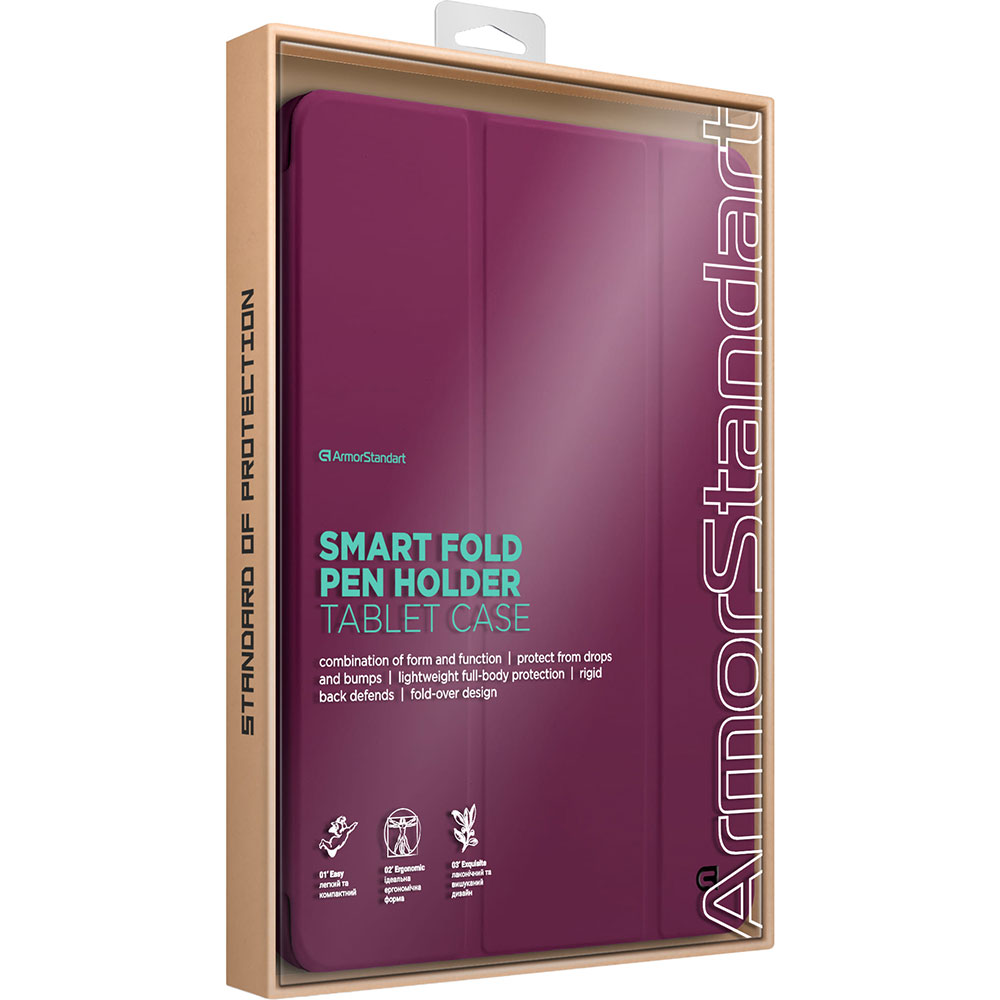 Чохол ARMORSTANDART Smart Fold Pen для Apple iPad 10.9 2024 / 2022 Plum (ARM74947) Сумісність за моделлю Apple iPad 10.9" (10 Gen)