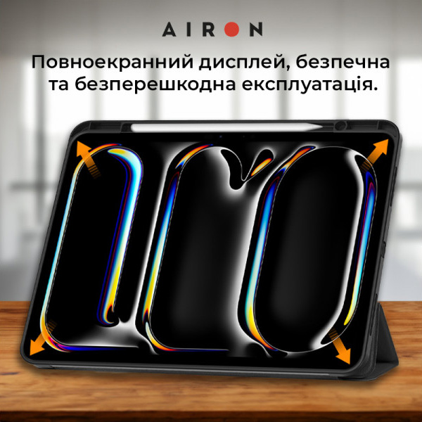 Замовити Чохол AIRON Premium SOFT для iPad Pro 11 2024 із плівкою та серветкою Black (4822352781128)