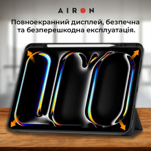 Чохол AIRON Premium SOFT для iPad Pro 11 2024 із плівкою та серветкою Black (4822352781128)