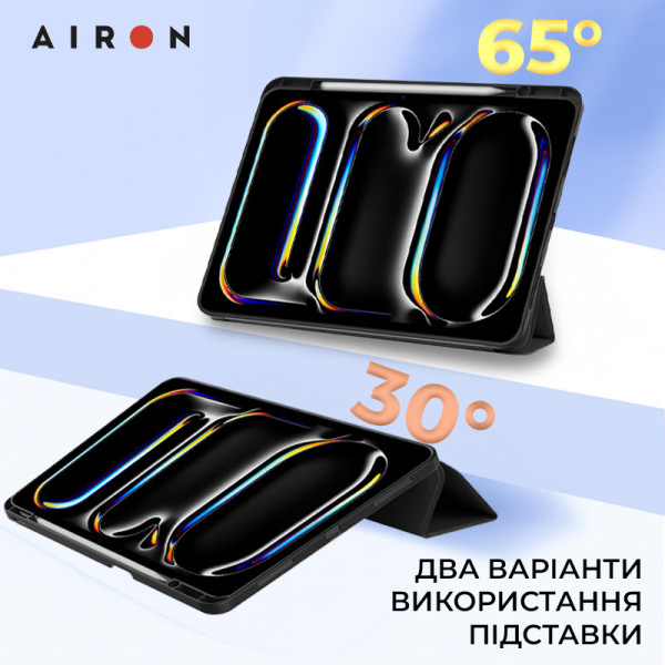 Покупка Чохол AIRON Premium SOFT для iPad Pro 11 2024 із плівкою та серветкою Black (4822352781128)