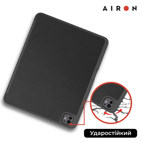 Чохол AIRON Premium SOFT для iPad Pro 13 2024 із плівкою та серветкою Black (4822352781129) Матеріал полікарбонат