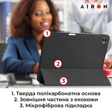 Чохол AIRON Premium SOFT для iPad Pro 13 2024 із плівкою та серветкою Black (4822352781129)