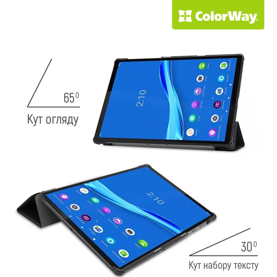 Чохол COLORWAY Lenovo Tab Plus Вlack (CW-CTLTB-BK) Особливості трансформується в підставку